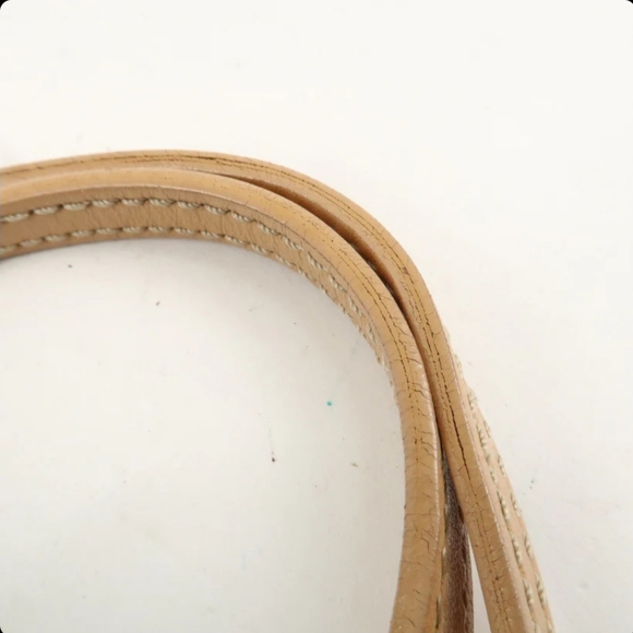 Auth Fendi Canvas Gold/Biege Leather Bag - Picture 9 of 12